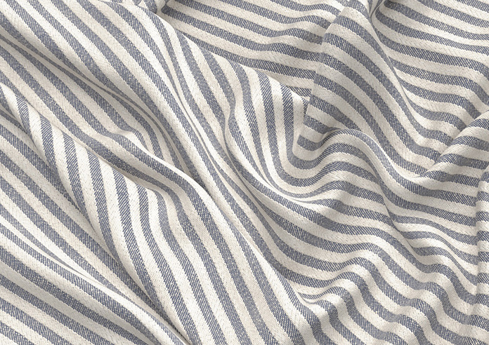 Emily Bond Oscar Stripe, Indigo - Twist&Fit Roman Blind - Image 4